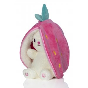 Sevimli Çilek Tavşan Peluş Oyuncak Pembe